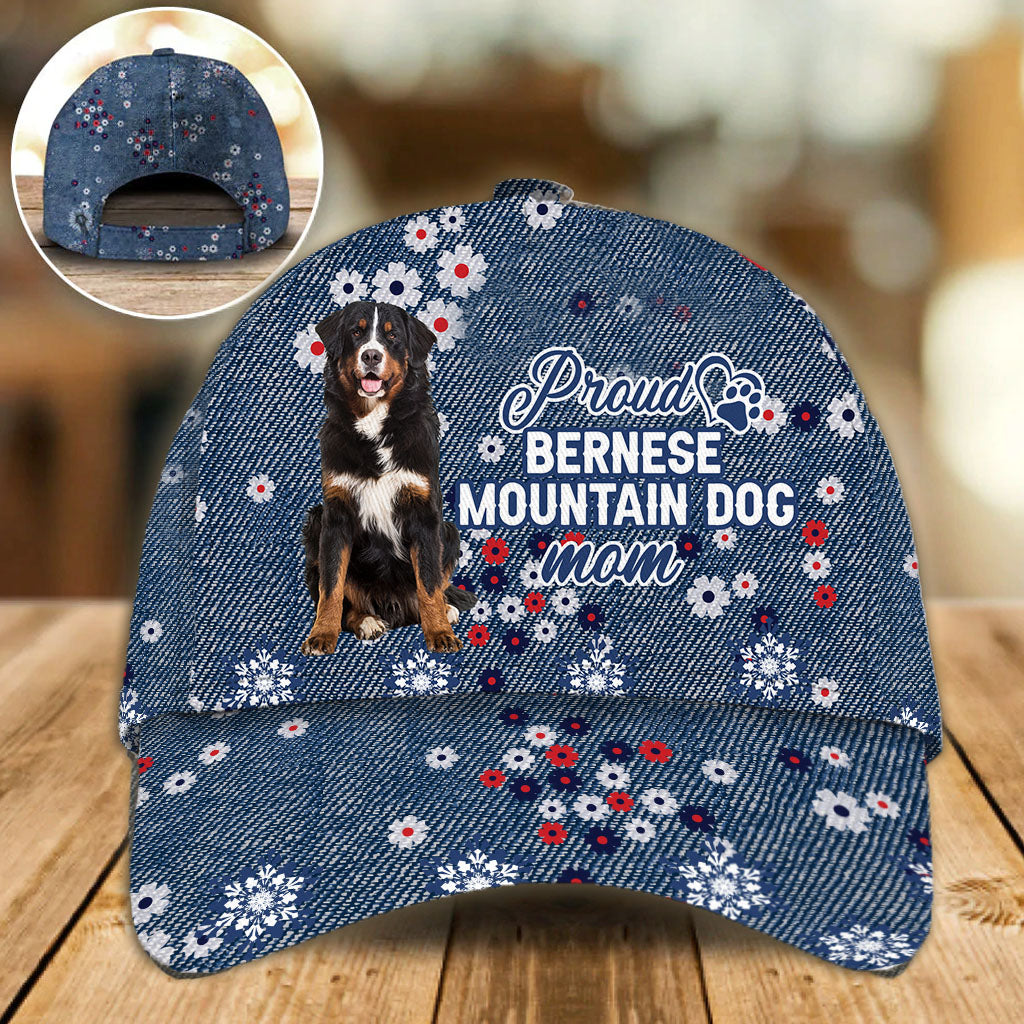 Bernese Mountain Proud Mom Classic Cap Hat/ Summer Cap Hat For Dog Mom
