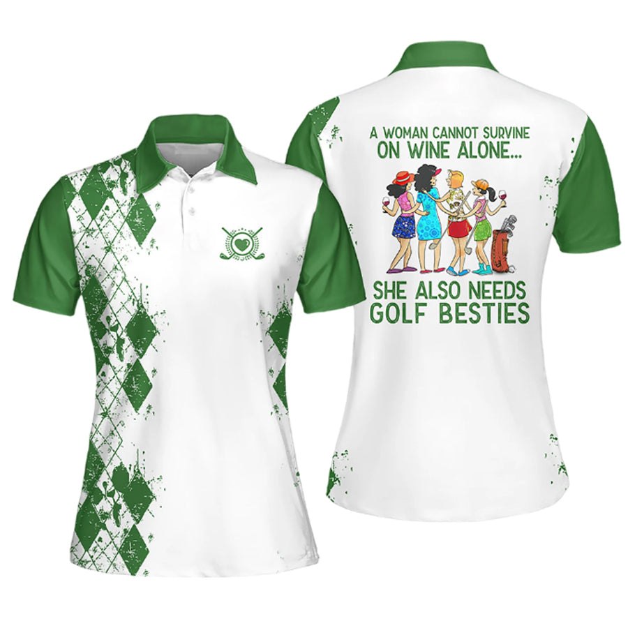 Women Golf Polo Shirt Some Grandmas Knit Real Grandmas Play Golf Women Golf Shirt/ Sleeve Polo Shirt Women Golf