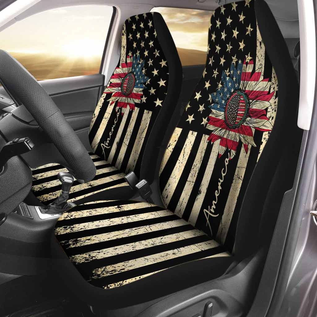 America Sunflower Seat Covers/ Sunflower Car Seat Cover For Men Women/ Car Decoration