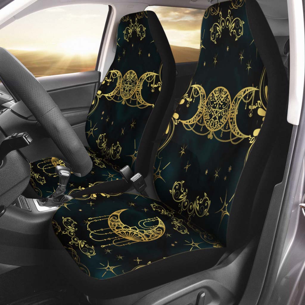 Witch Triple Moon 3D All Over Printed On Front Car Seat Covers/ Winter Seat Cover For Cars
