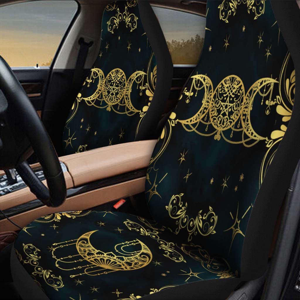 Witch Triple Moon 3D All Over Printed On Front Car Seat Covers/ Winter Seat Cover For Cars