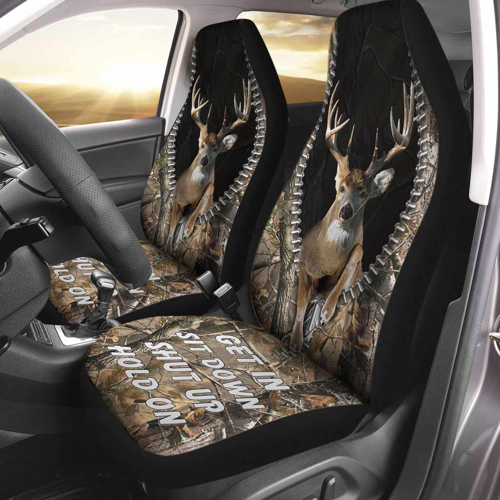 Front Car Seat Cover For Hunter/ 3D All Over Printed Hunting Carseat Covers