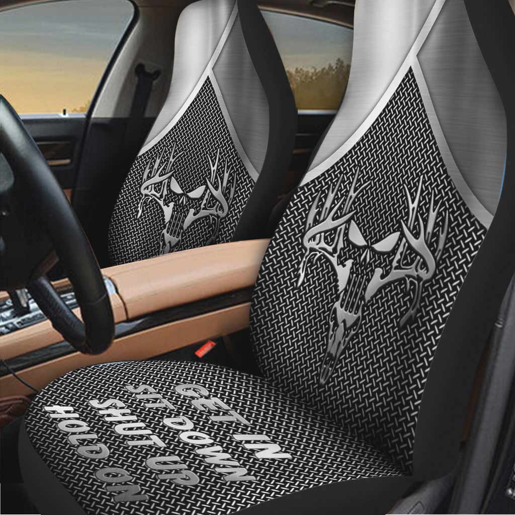 Love Hunting Front Car Seat Covers/ Seat Covers With Metal Pattern Print For Auto