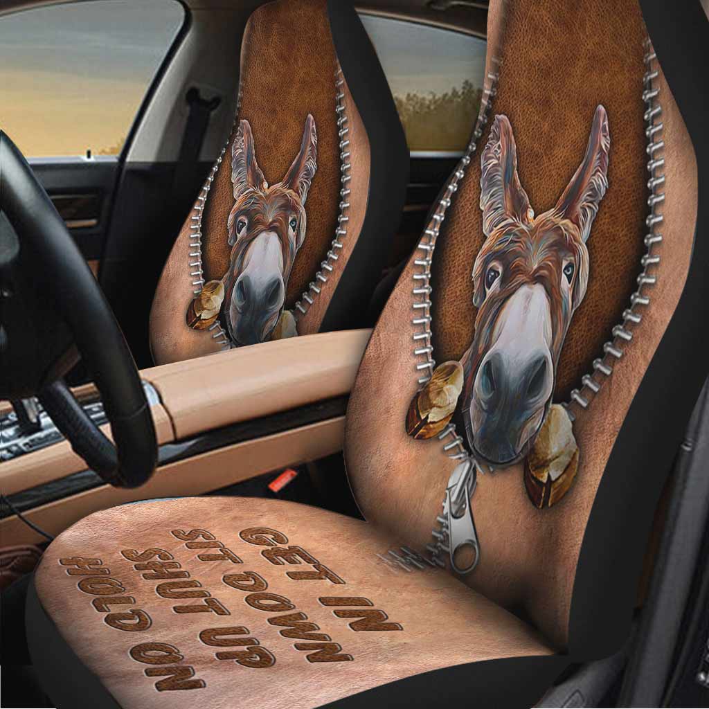 Love Donkeys Front Carseat Cover/ Seat Covers For Car Auto With Leather Pattern