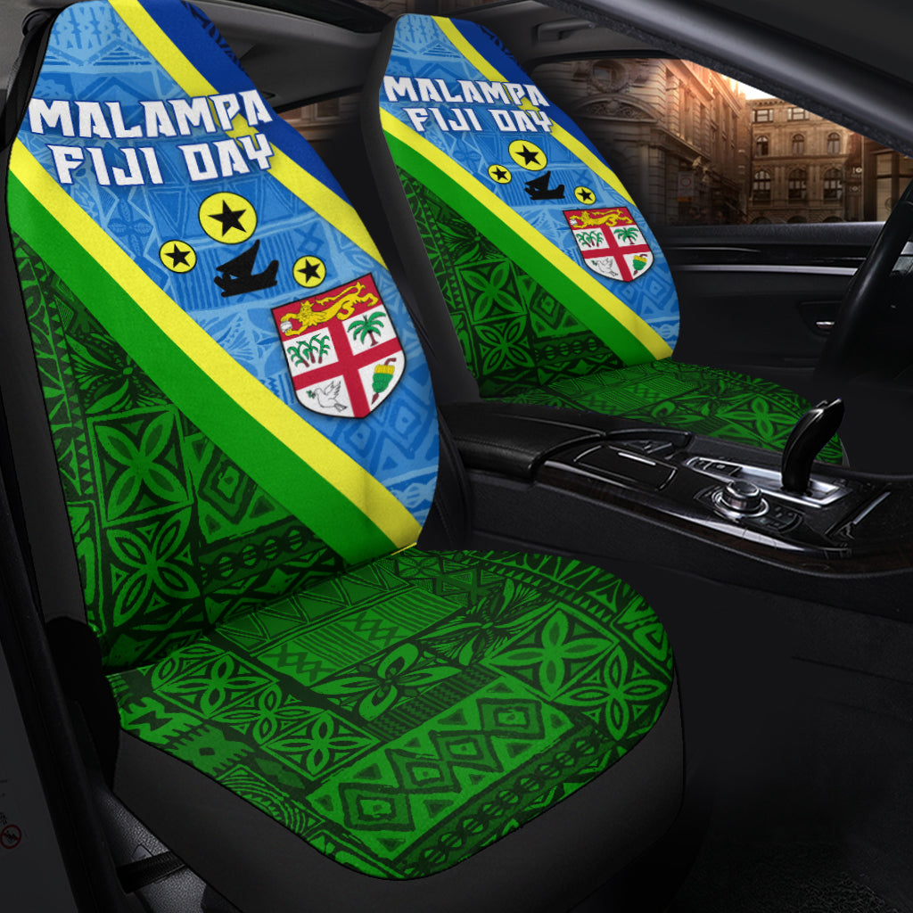 Vanuatu Malampa Fiji Day Car Seat Covers Combine Flag Design