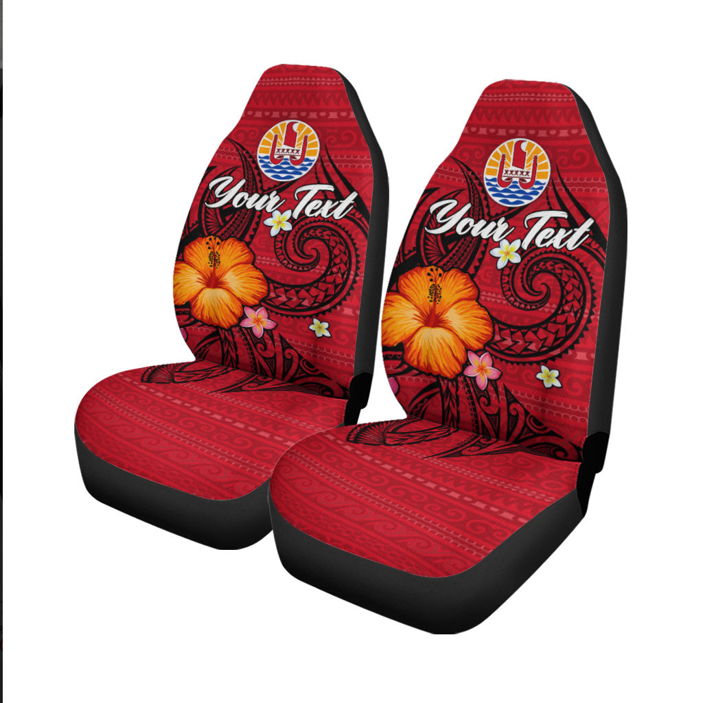 Custom Tahiti Maohi Car Seat Covers Hibiscus With Tribal