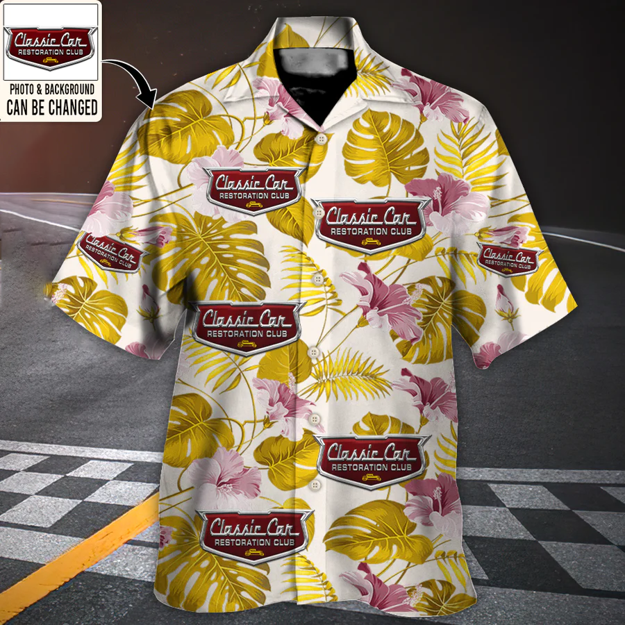 Vintage Car Club You Want Tropical Style Custom Photo - Hawaiian Shirt - Personalized Photo Gifts