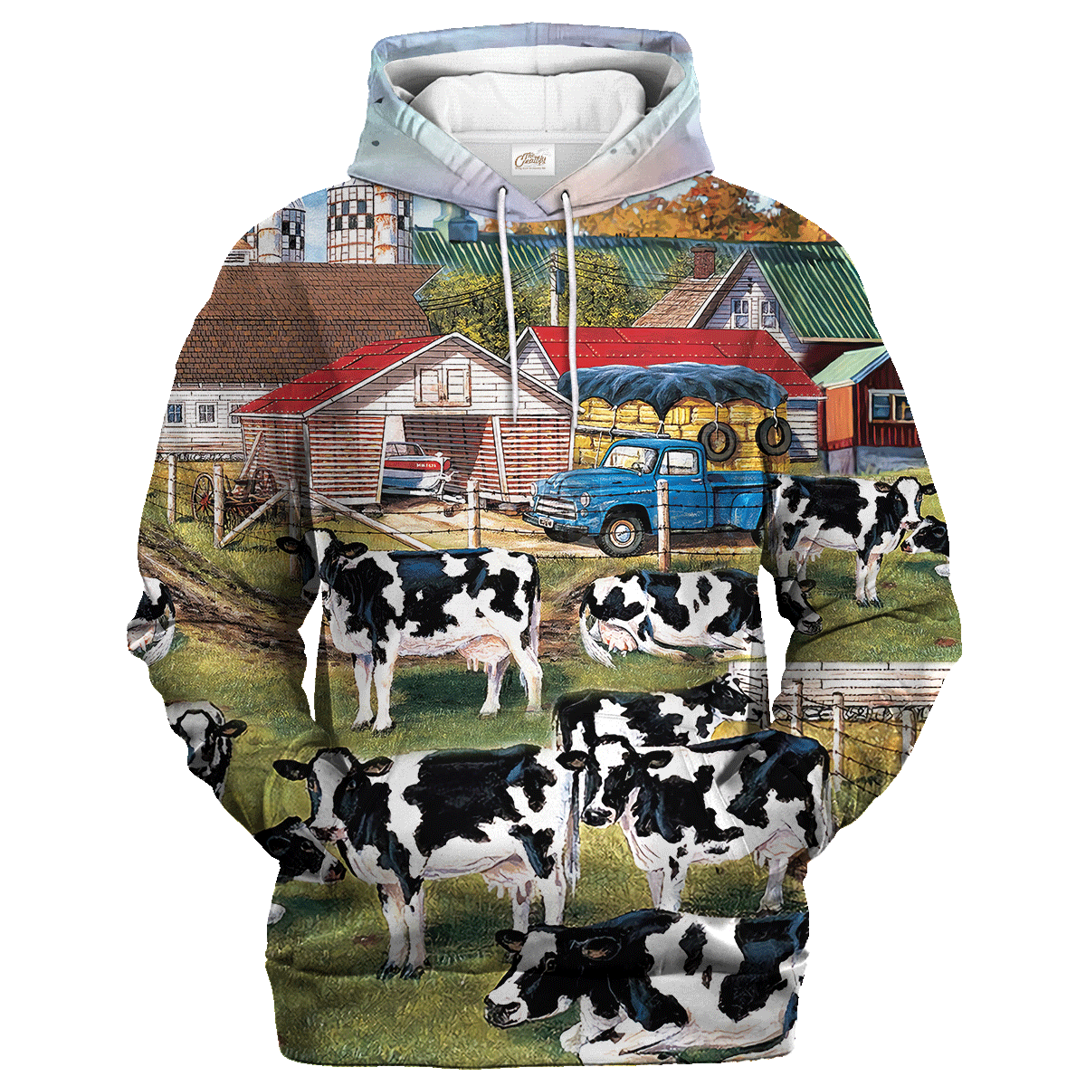 Art Cows On The Farm Hoodie/ Cow Hoodie/ Cow Gift/ Cow Lover Apparel