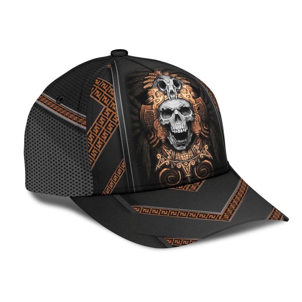 3D All Over Printed Skull Ancient Greek Pattern Classic Cap Hat/ Skull Baseball Cap Hat/ Skull Cap