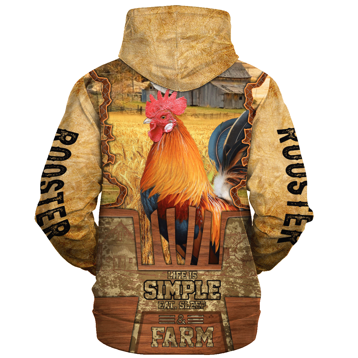 Rooster Life Is Simple A Farm Hoodie/ Chicken Hoodie For Men Women