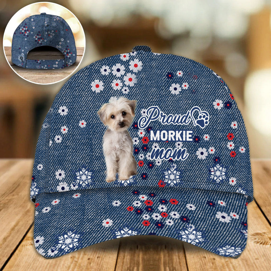 Morkie Proud Mom Classic Cap Hat/ Summer Cap Hat For Dog Mom/ Women Cap Hat