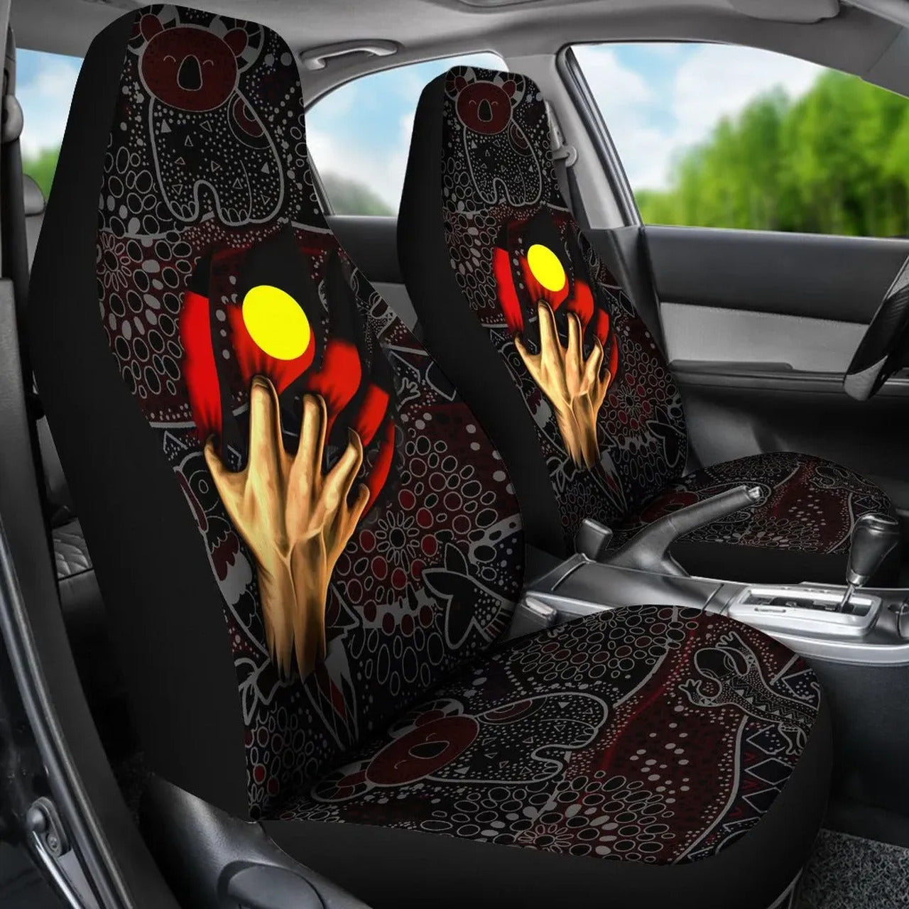 Aboriginal Inside 3D Print Car Seat Covers