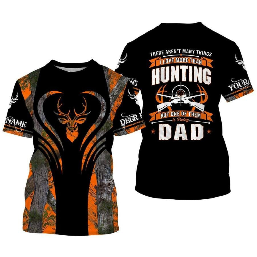 Custom Name 3D All Over Print Shirts Hunting Dad/ Father Day Gift From Son Daughter