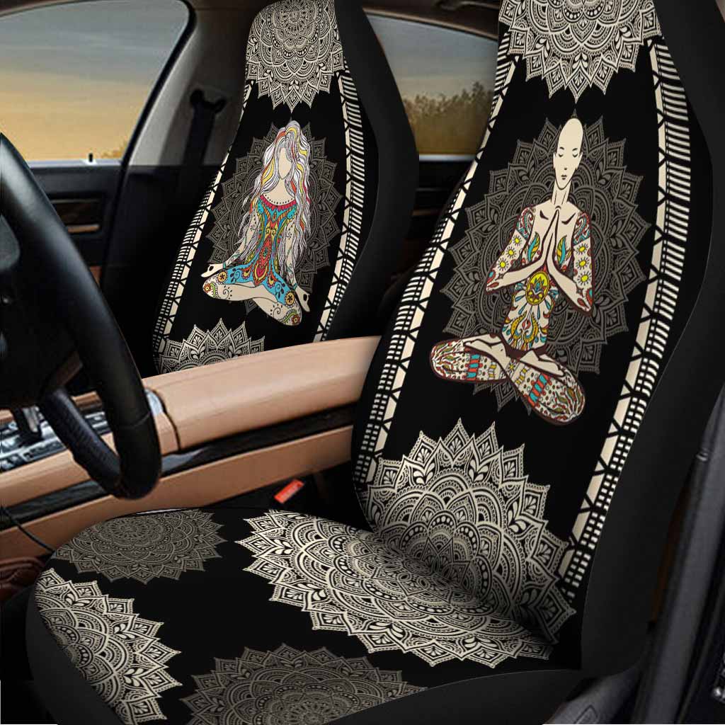 3D All Over Printed Mandala Car Seat Covers/ Mandala Front Car Seat Covers