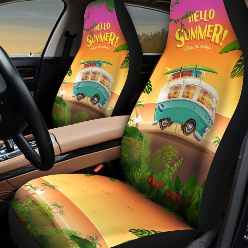 Camping Car Seat Cover/ Happy Summer Camping Front Seat Cover For A Car