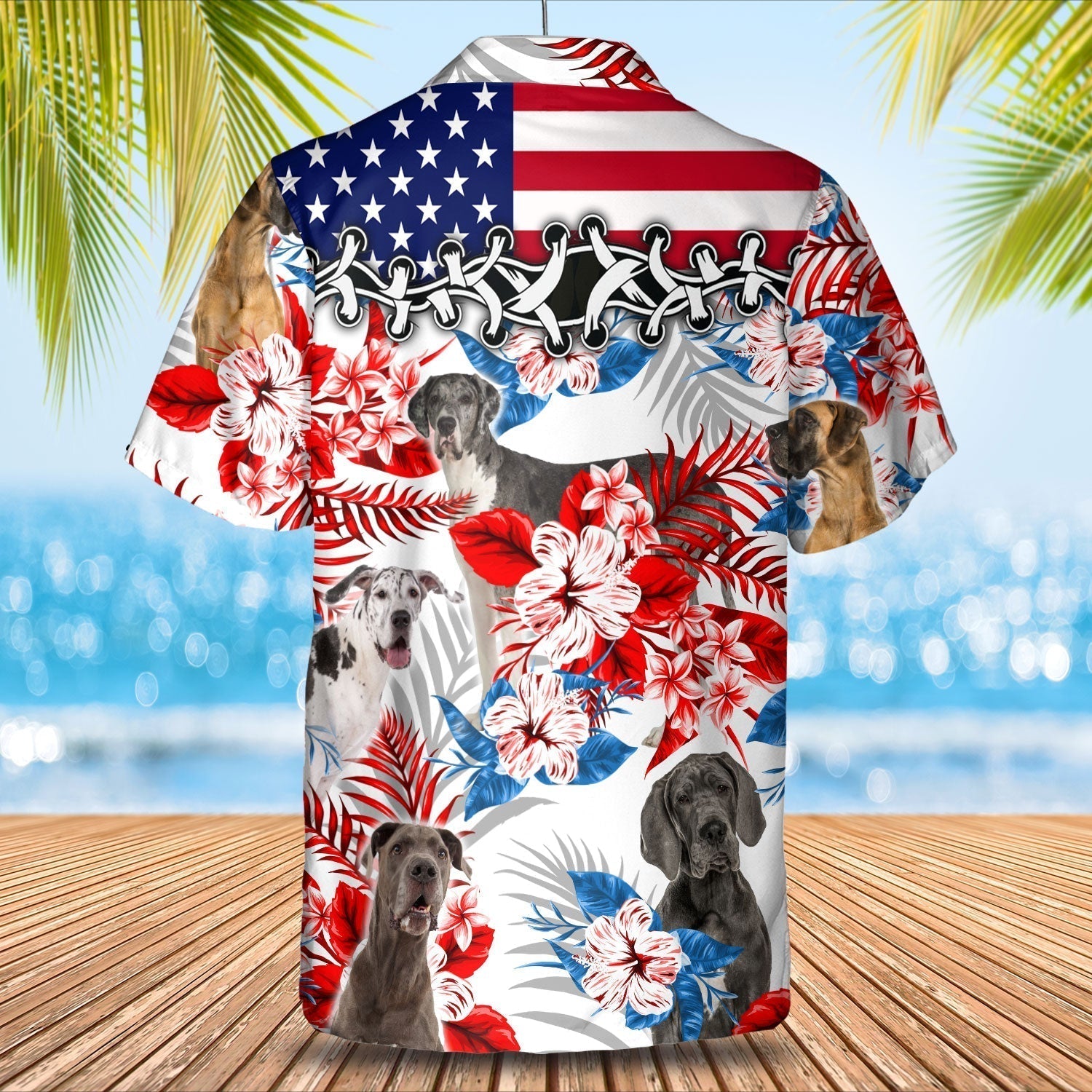 Great Dane Hawaiian Shirt - Gift for Summer/ Summer aloha shirt/ Hawaiian shirt for Men and women