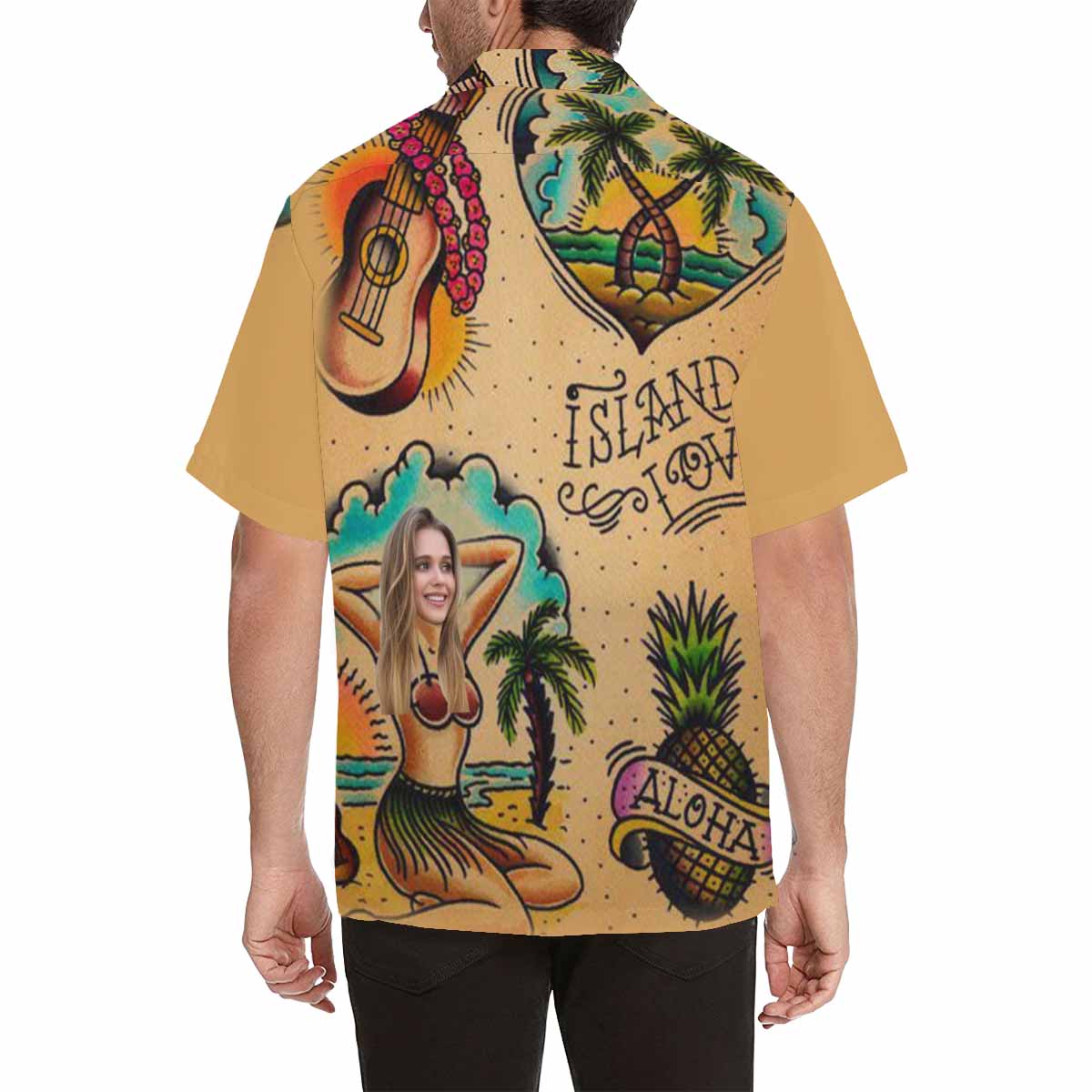 Custom Face Hawaiian Shirt Funny Face Photo Hawaiian Shirt for Husband Personalized Hawaiian Shirt Photo Tropical Aloha Shirt For Men