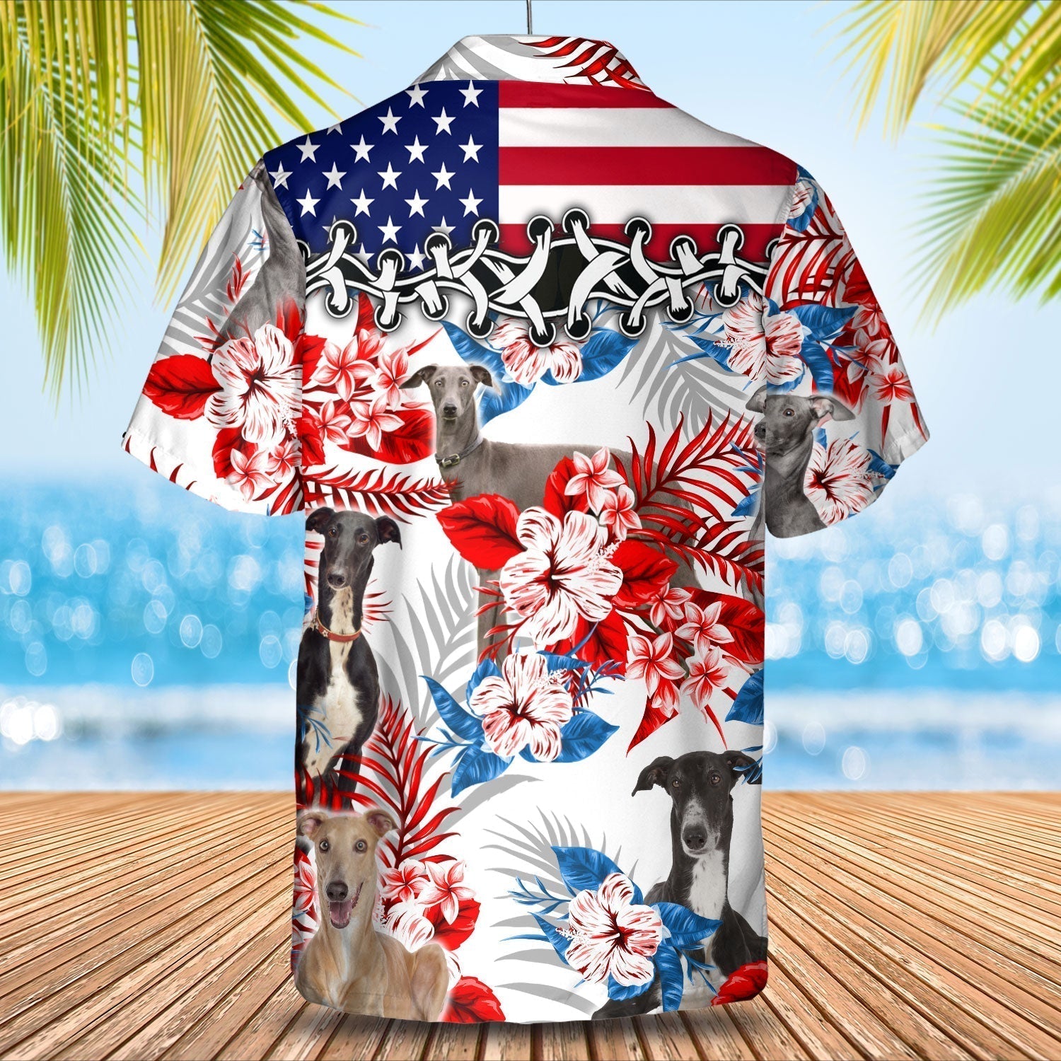 Greyhound Hawaiian Shirt - Gift for Summer/ Summer aloha shirt/ Hawaiian shirt for Men and women
