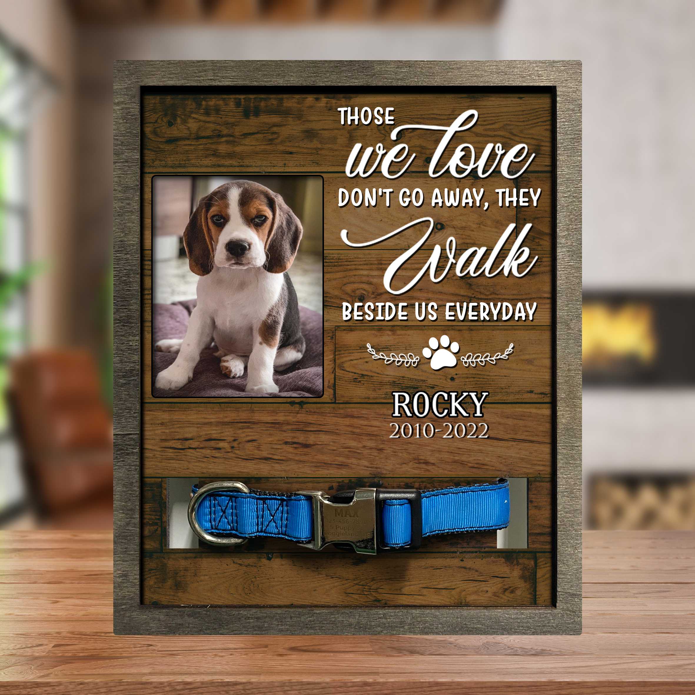 Custom Picture Frame Dead Of  Beagle/ Condolence Gift/ Loss Of Dog