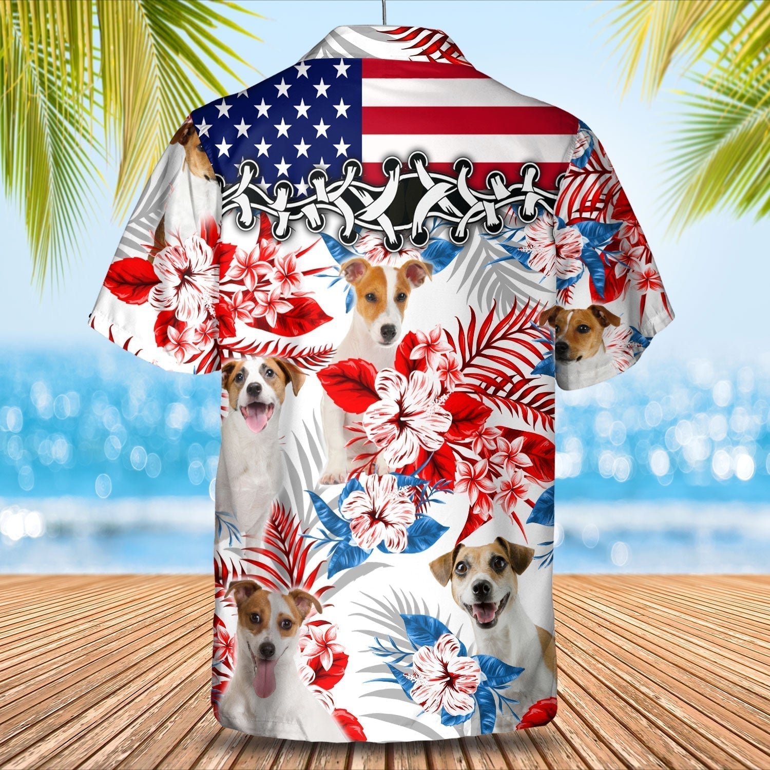 Jack Russell Terrier Hawaiian Shirt - Gift for Summer/ Summer aloha shirt/ Hawaiian shirt for Men and women
