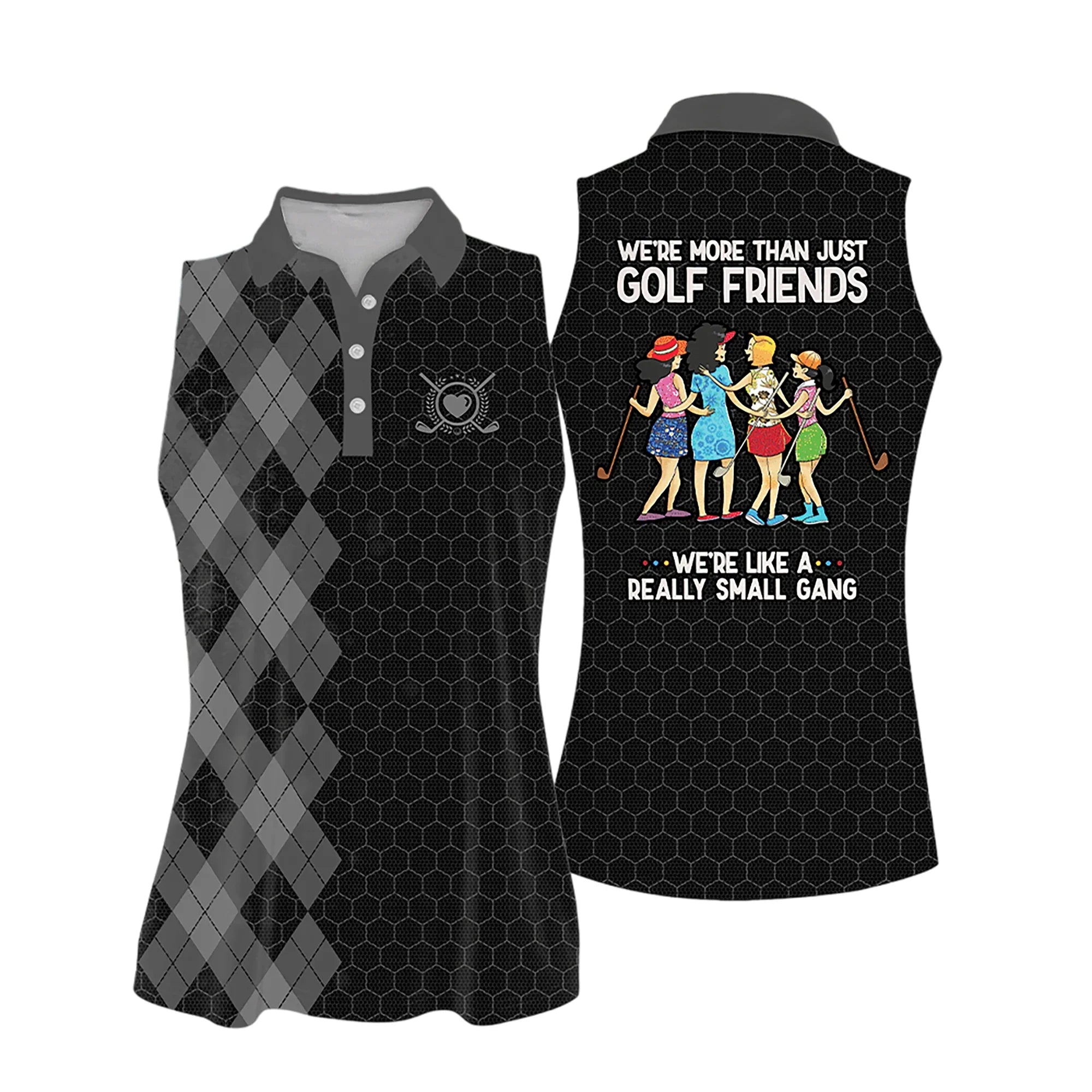 Polo Shirt For Golf Women We''re More Than Just Golf Friends/ We''re Like A Really Small Gang Hot