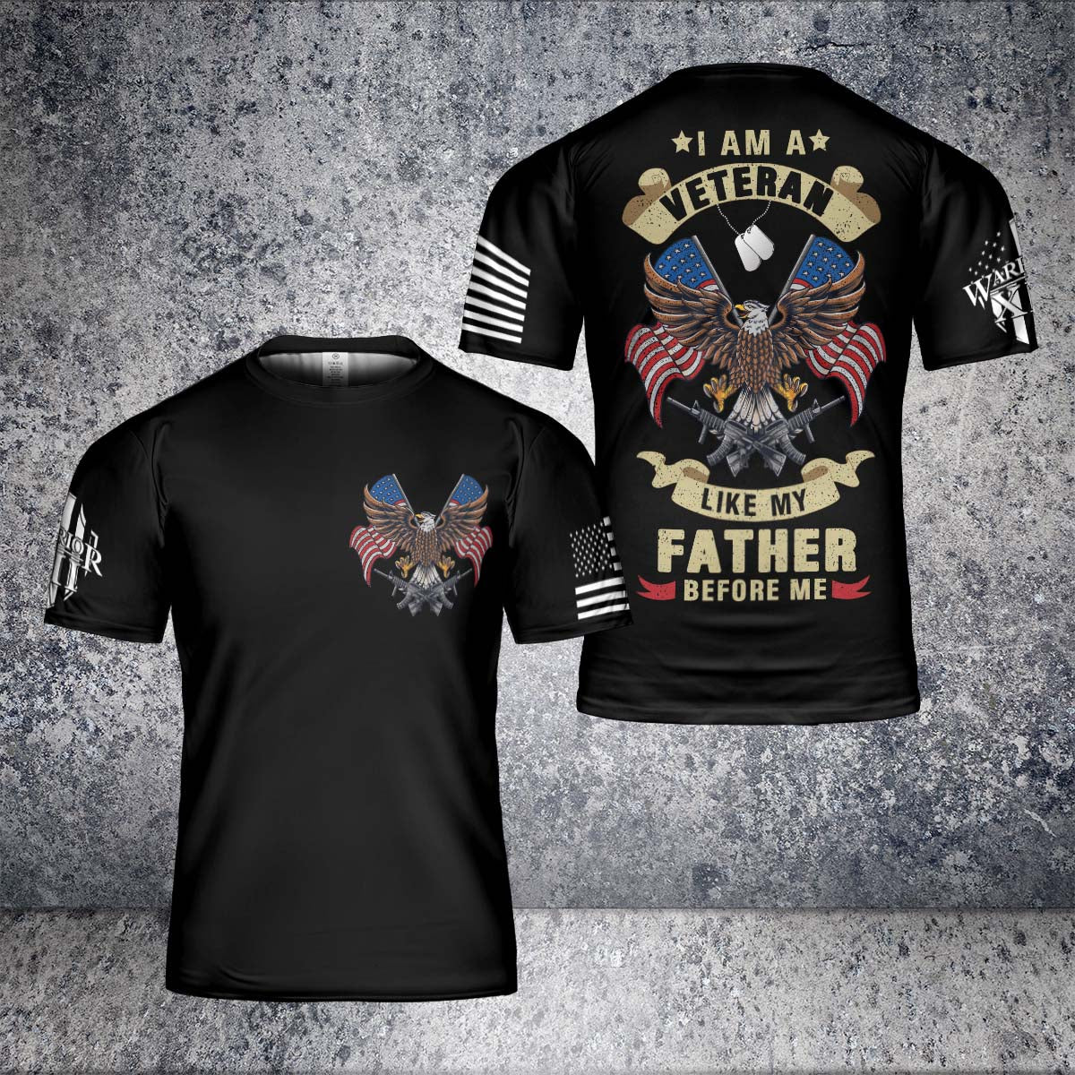 3D All Over Printed Veteran T Shirt/ I Am A Veteran Like My Father Before Me/ Gift For Dad Veteran/ 3D Veteran Shirts