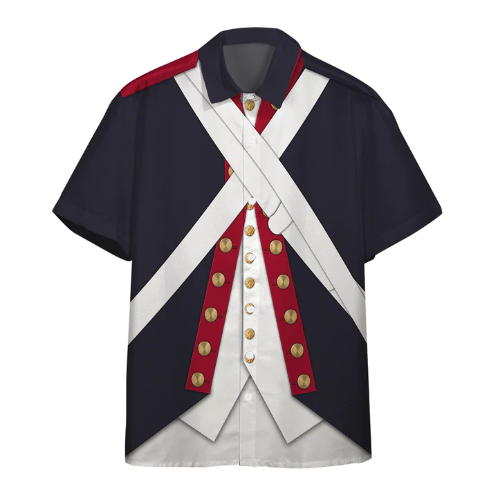 3D Continental Army Custom Short Sleeve Shirt/ Hawaiian shirt for men/ women