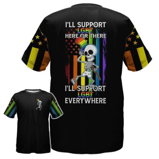 LGBT I’ll Support LGBT Everywhere 3D All Over Printed Shirts For Ally/ Pride Month Gifts