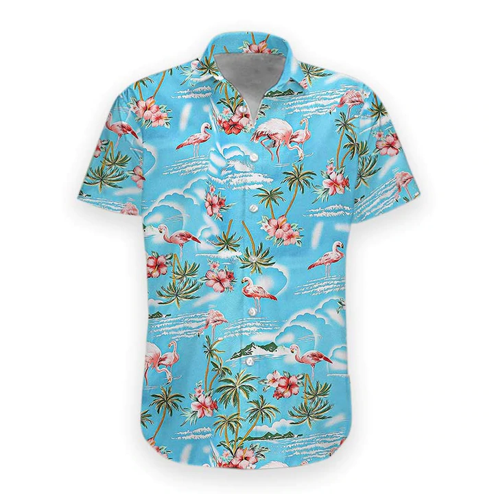 3D Flamingo Hawaiian shirt/ Mens Hawaiian Aloha Beach Shirt/ Hawaiian Shirts for Men