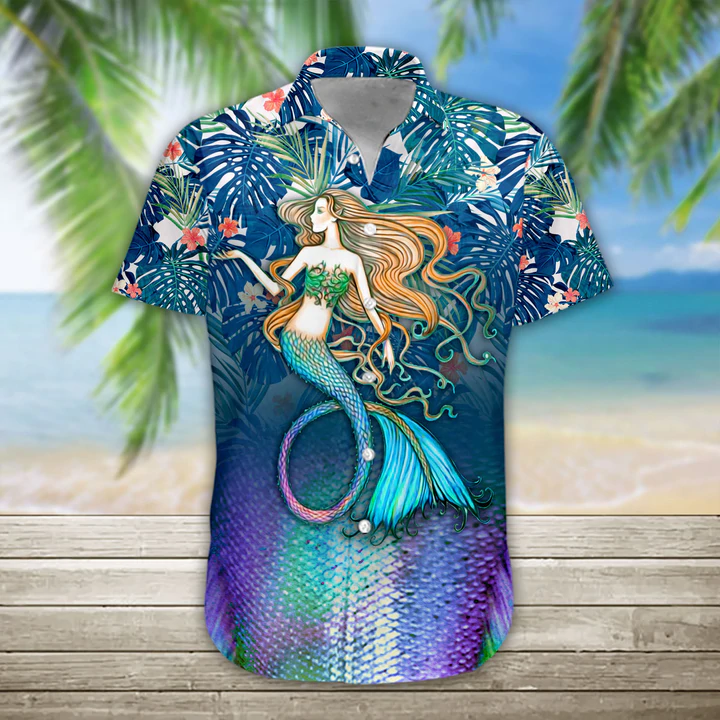 3D Summer Mermaid Hawaiian Shirt/ Hawaiian shirt for women