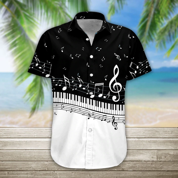 3D Acoustic Guitar Hawaii Shirt/ Guitar Hawaiian Shirts Casual Short Sleeve Guitar Shirt Men