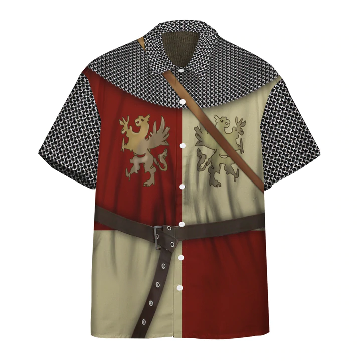 3D Polish Knight Custom Short Sleeve Shirt/ Hawaiian shirt for men/ women