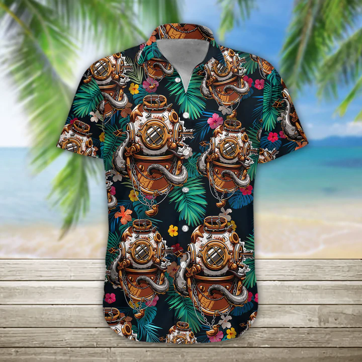 3D Octopus Hawaii Shirt/ Summer Hawaiian Shirts Casual Short Sleeve Shirt Men