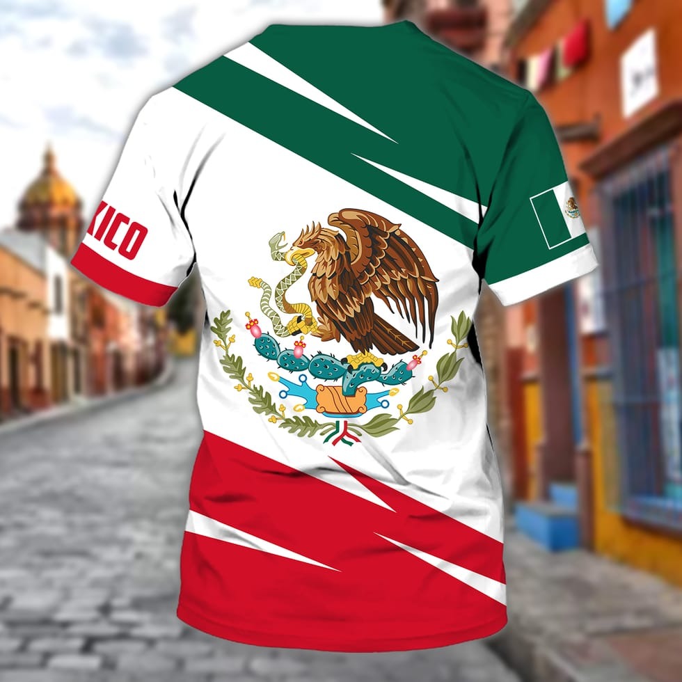 Custom With Name Mexico Golden Eagle All Over Print Tshirt 3D Tshirt/ Mexican Shirt