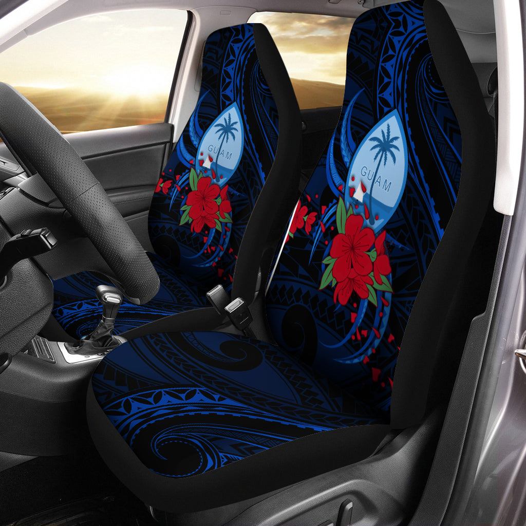 Guam Car Seat Covers Polynesian Flowers