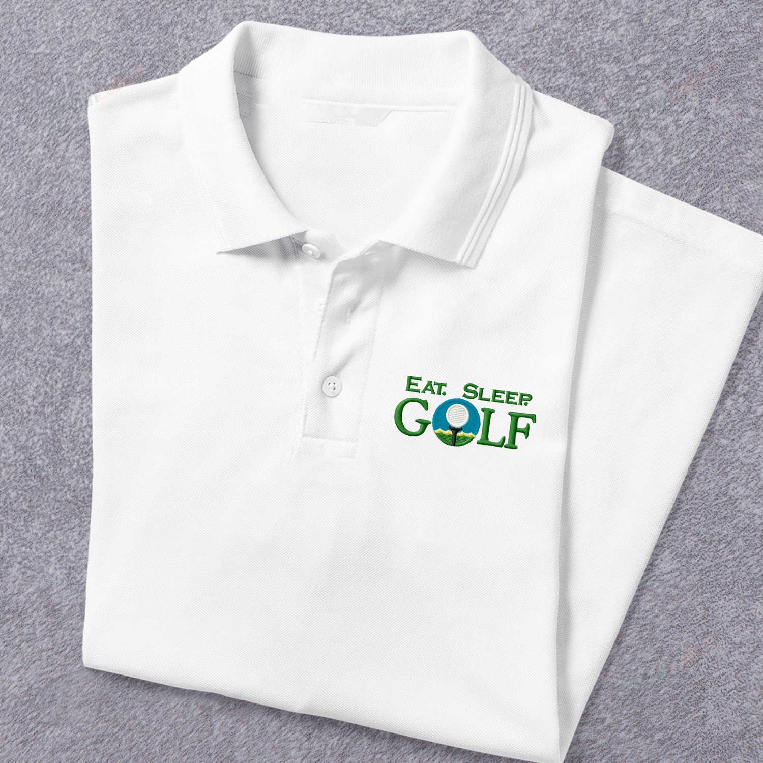 Eat Sleep Golf Love Golf Shirts Embroidery Polo Shirts For Women Or Men/ Idea Gift for Golf Player Embroidery