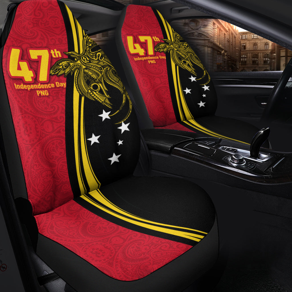 Papua New Guinea Auto Seat Cover Independence Anniversary Polynesian Tribal Car Seat Covers