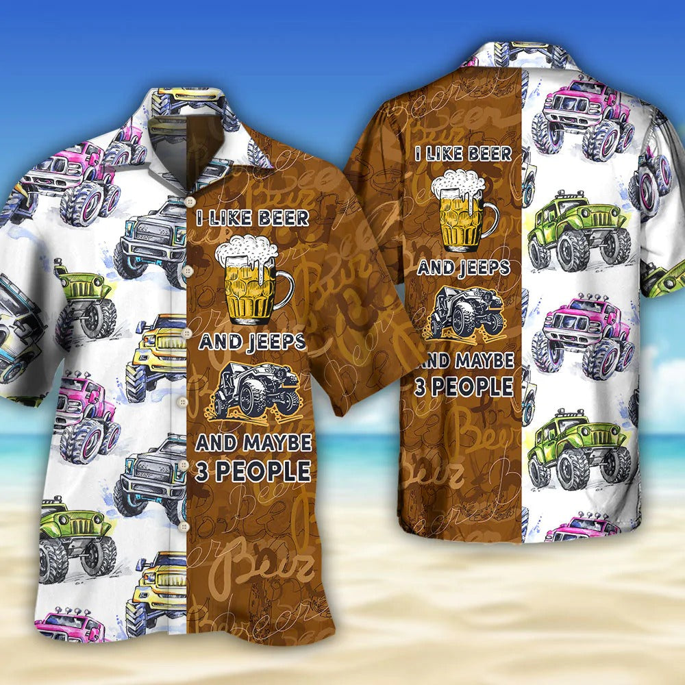 Beer I Like Beer And Jee Car Hawaiian Shirt Men Women Gift For Beer Day Party