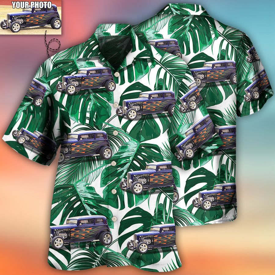 Hot Rod Various Style Custom Photo Hawaiian Shirt/ Perfect Gift for Men Women/ Custom Car Shirt