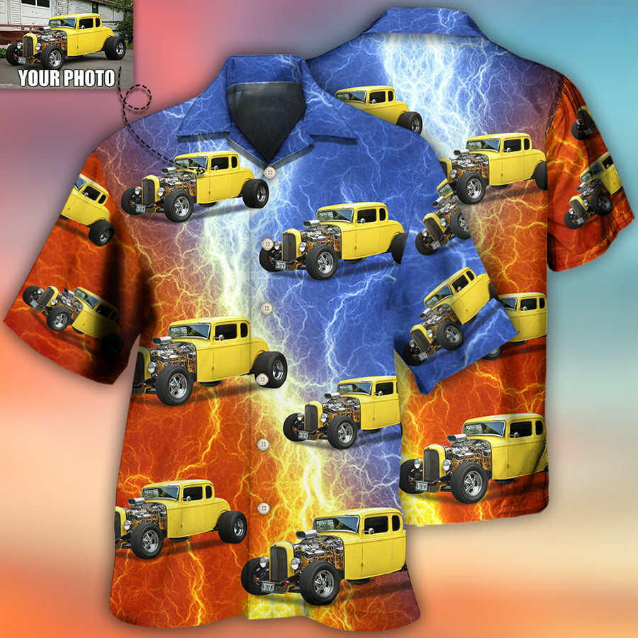 Hot Rod Various Style Custom Photo Hawaiian Shirt/ Perfect Gift for Men Women/ Custom Car Shirt