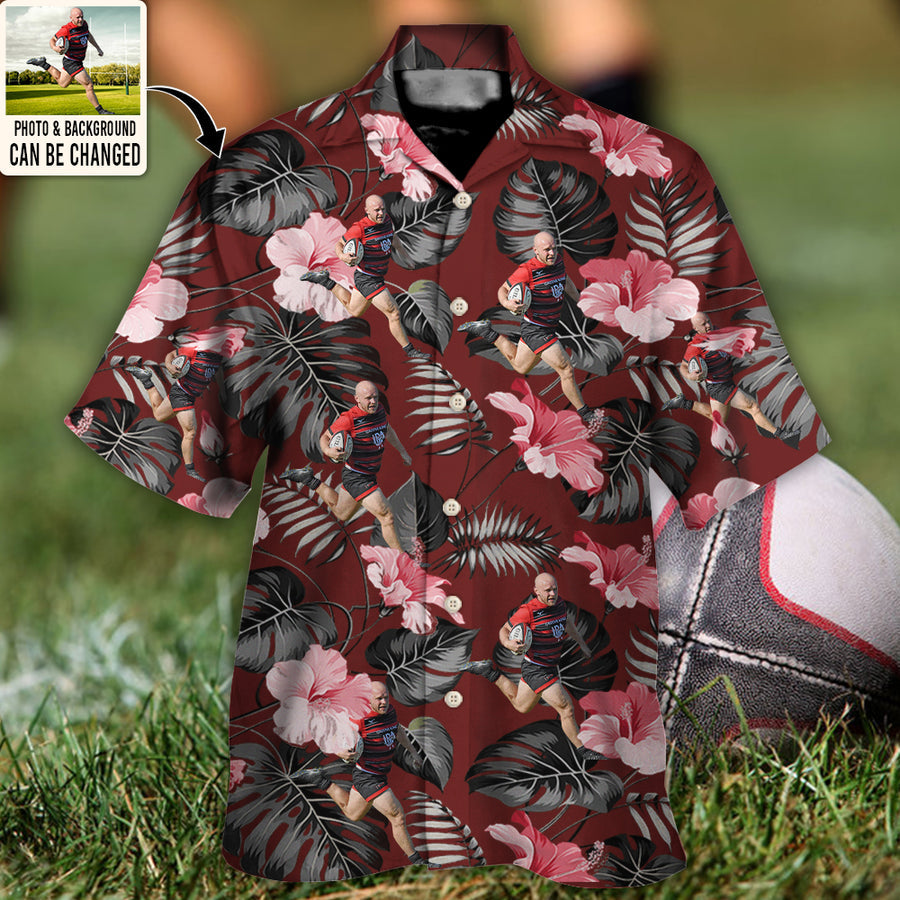 Rugby You Want Tropical Style Custom Photo - Hawaiian Shirt - Personalized Photo Gifts