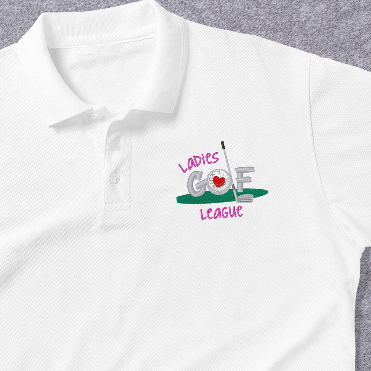 Ladies League Embroidery Polo Shirts For Women Or Men/ Golf Shirt/ Embroidery Shirt