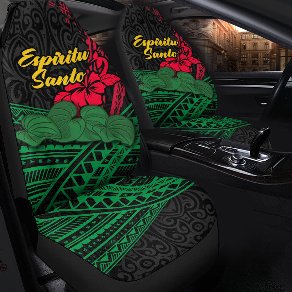 Vanuatu Espiritu Santo Car Seat Covers Kava With Hibiscus