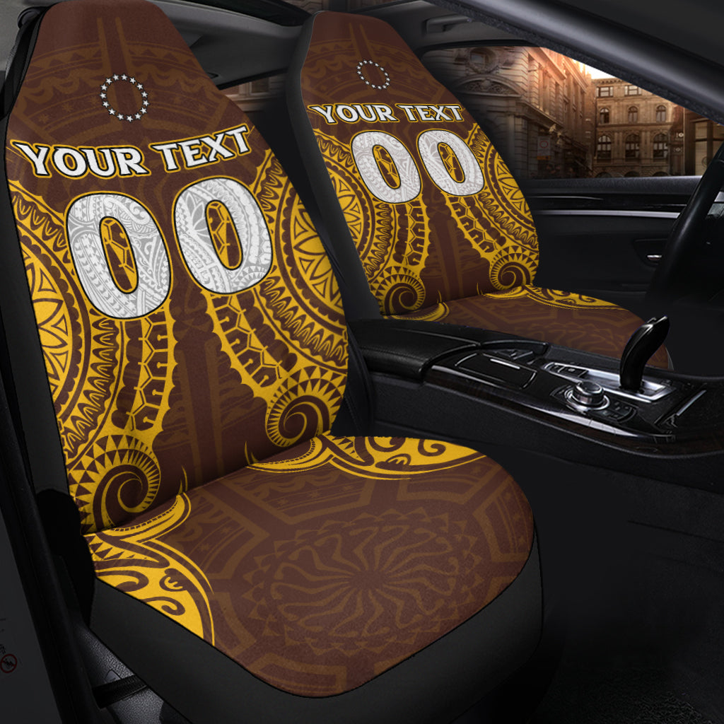 Custom Cook Islands Kukis Car Seat Covers Tribal Pattern