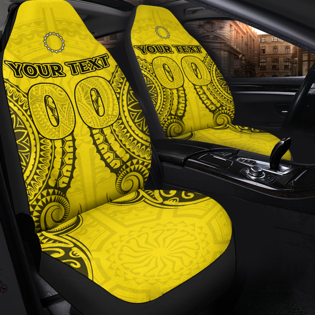 Custom Cook Islands Aitutaki Car Seat Covers Tribal Pattern