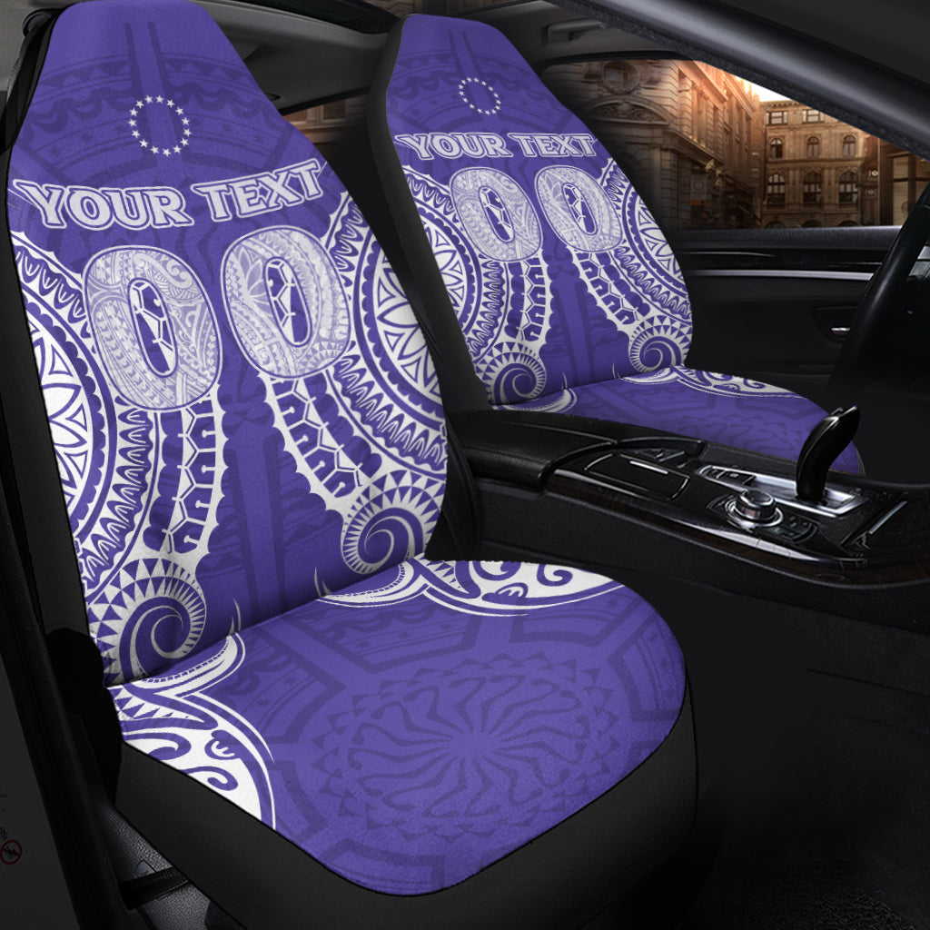 CustomCook Islands Rarotonga Car Seat Covers Purple Tribal Pattern