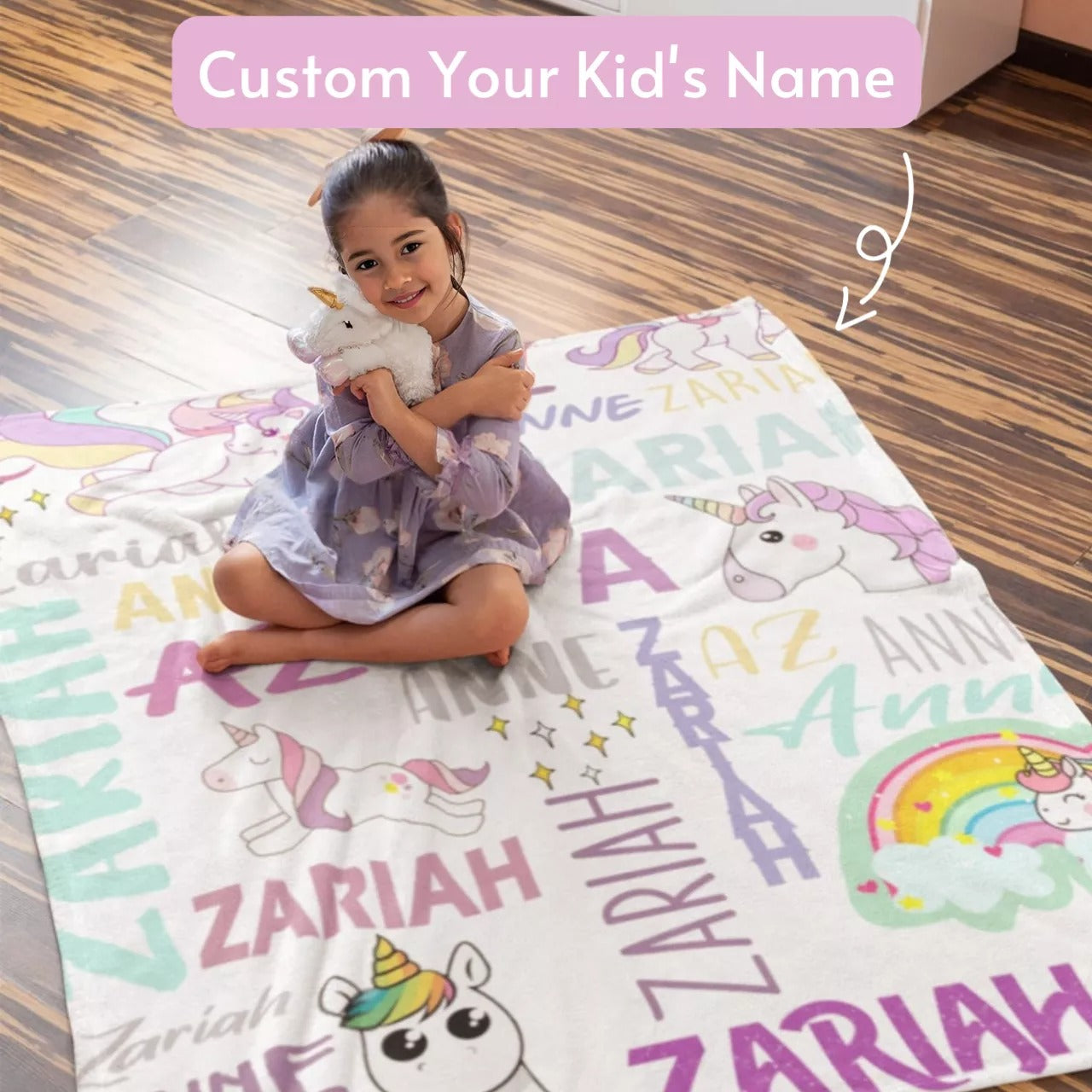 Custom Kid Name Blanket/ Coolspod Baby Blanket For Comfort And Unique/ New Born Gift