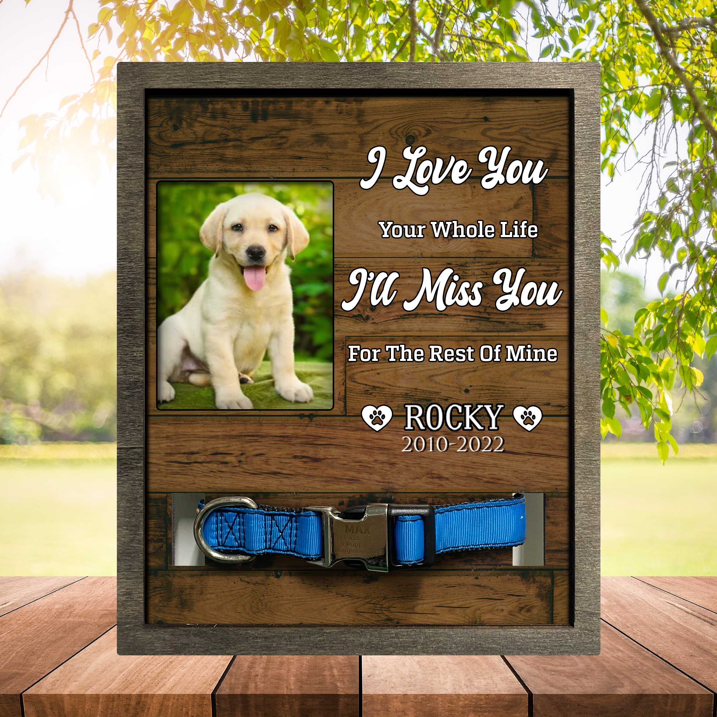 My Favorite Hello And Hardest Goodbye/ Dog Photo Keepsake/ Pet Loss Sympathy/ Dog Memorial Plaque