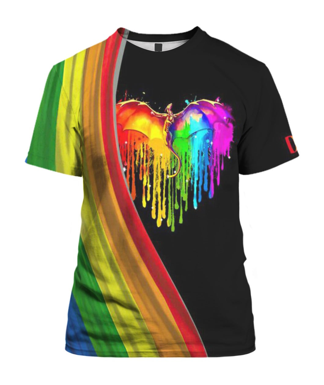 Personalized Rainbow Striped 3D Tee Shirt/ Full Print Shirt For Pride/ Don''T Be Afraid To Show Your True Color/ Gay Gifts/ Lesbian Gifts