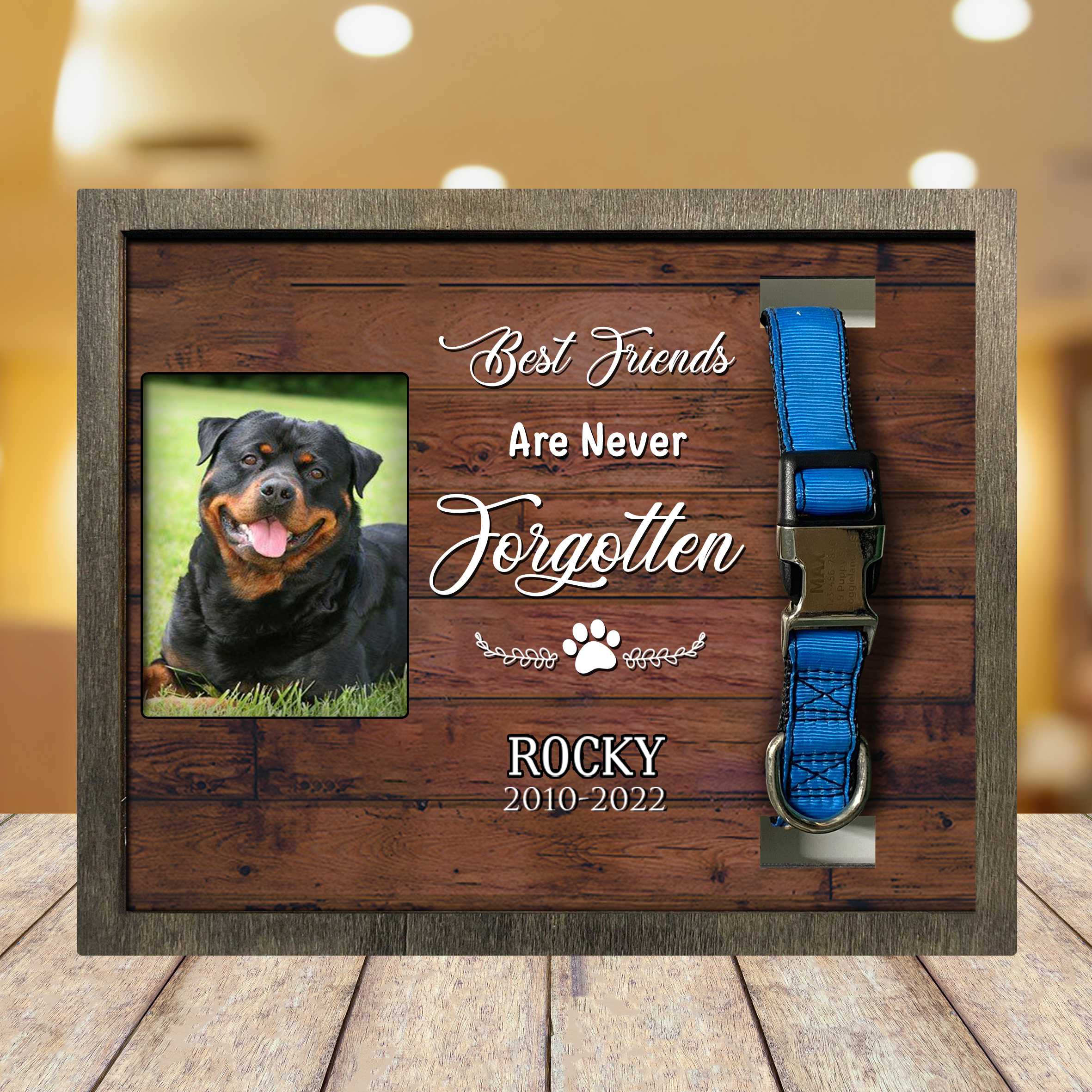 A Beautiful Remembrance Gift For A Grieving Pet Owner/ Includes Pawprints Left By You Picture Frame